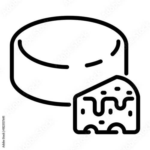 Cheese icon, line icon style