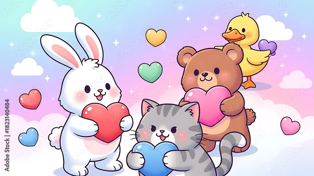 Naklejka premium Smiling female graduate holding diploma with confetti celebrating academic achievement.