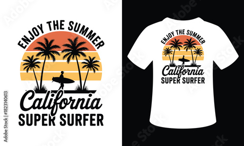 Vintage Summer Vibes Surf t-shirt Design