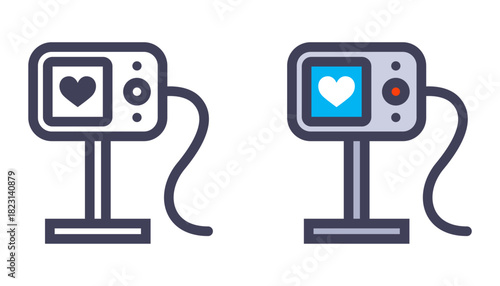 Medical equipment black icon. Flat illustration.
