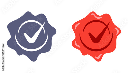 Realistic sealing stamp vector. Vector illustration