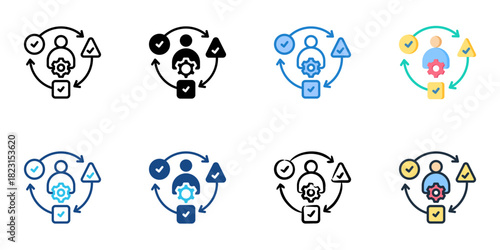 Adaptation icon set multiple style collection vector illustration 

