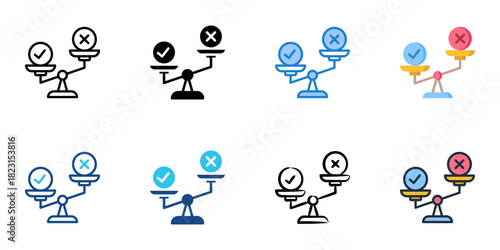 Ethics icon set multiple style collection vector illustration 
