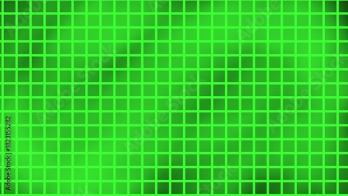 Green Grid Pattern Background with Radial Gradient. Abstract Technology and Digital Data Vector Texture