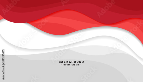 Wavy abstract red and white background suitable for layouts, presentations, websites, print and digital designs, branding, and artistic projects.