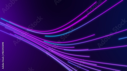 Purple Magenta Neon Light Trails Fast Data Connection