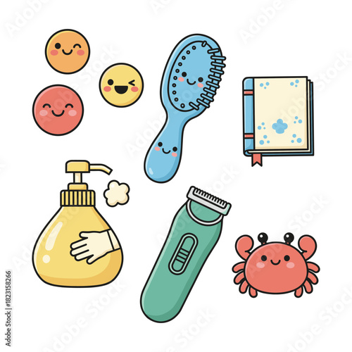Kawaii grooming and hygiene personal care items