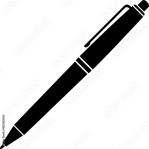 Vector illustration of a pen silhouette
