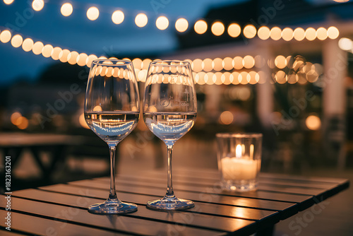 glasses on the table