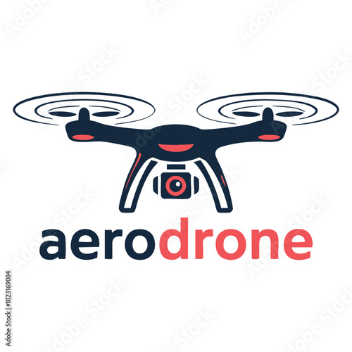 Aerodrone logo design illustration