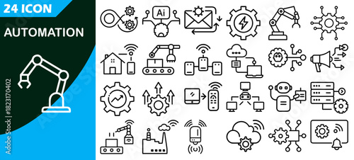 Set Of 24 Automation Icon