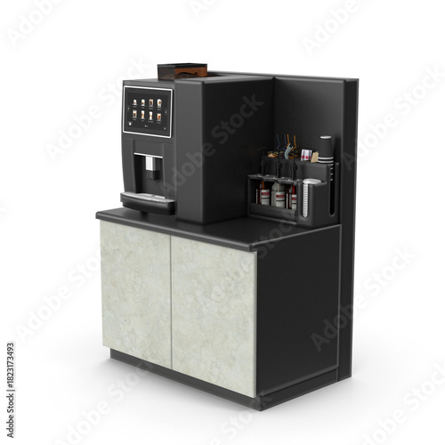 Modern Coffee Rack with Cup Dispensers