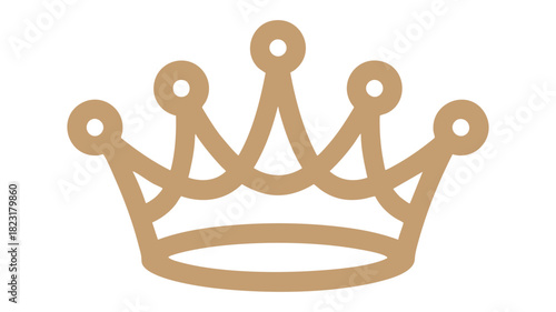 Minimalist royal crown symbol