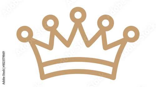 Crown symbol simple line drawing