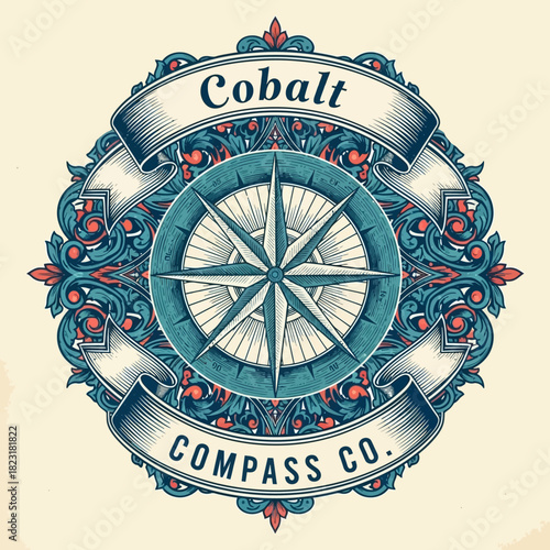 Cobalt Compass Company emblem with a nautical compass rose design.