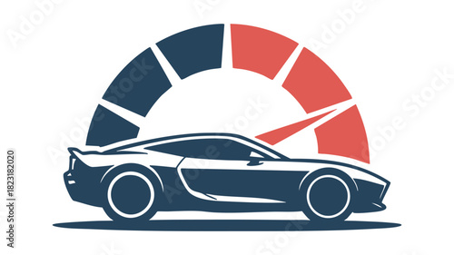 Sports car speed performance logo