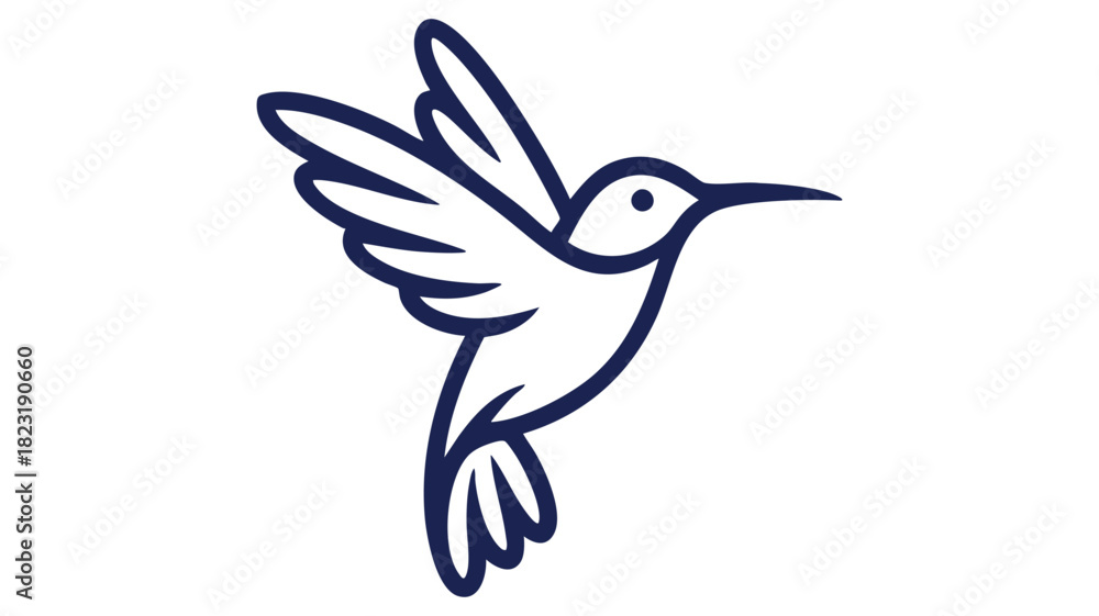 Obraz premium Hummingbird icon simple design