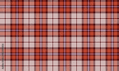 Seamless plaid pattern in cream, orange, and brown for designing clothes, skirts, pants, dresses, and tablecloths, adding a touch of flair to your textile collection.