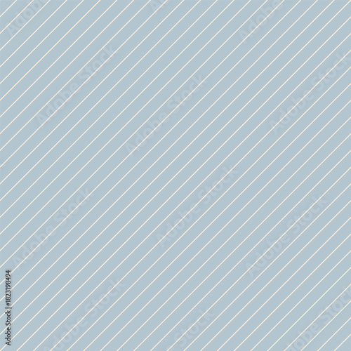 Elegant light cream diagonal stripe seamless pattern on a light grayish blue backdrop, ideal for contemporary branding, packaging, and interior design projects.