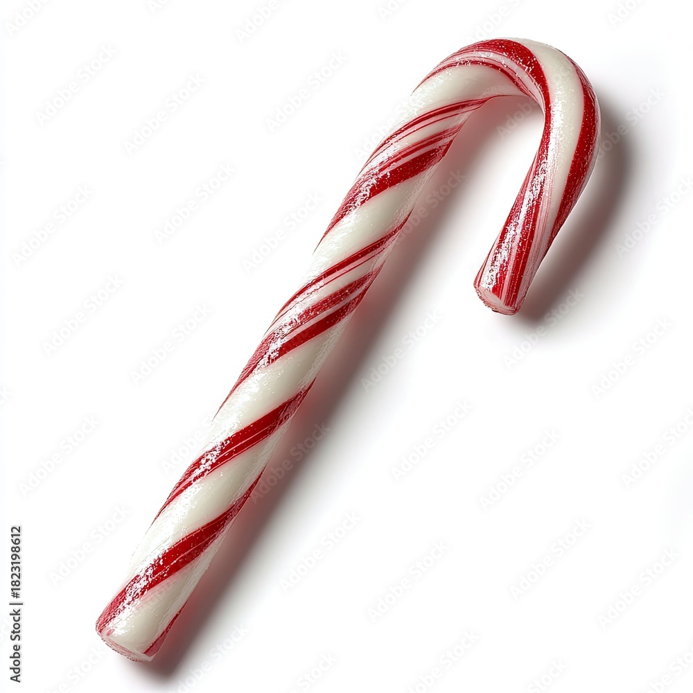 Fototapeta premium Classic candy cane delight holiday themed food photography studio setting close-up sweet treat concept