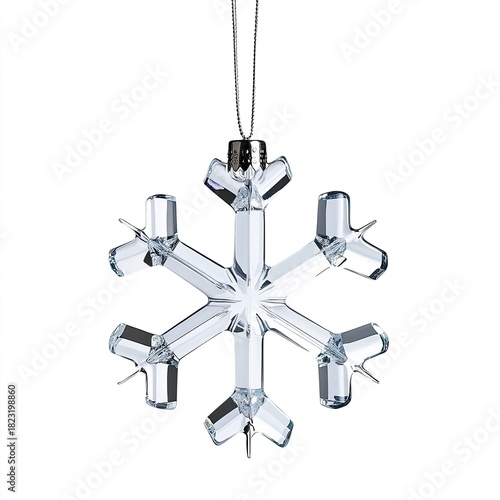 Frosted snowflake ornament display winter wonderland decor home elevated view seasonal charm for holiday decor