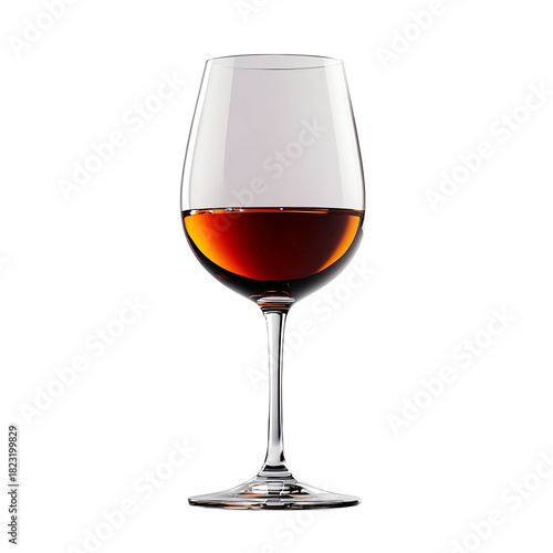 Elegant Glass of Red Wine on a transparent background