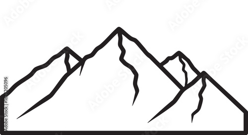 Schematic drawing showcasing climate change impact showing rising line in square