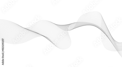 Abstract wave element for design. Digital frequency track equalizer, Wave with lines created using blend tool. 