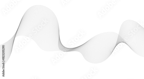 Abstract wave element for design. Digital frequency track equalizer, Stylized line art background. Vector illustration. 