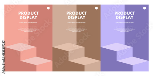 Templates for product display, e-commerce marketing and online shopping concept. Illustration of a shopping campaign, sales, discount, and promotions. Ideal for digital advertising, website banners.