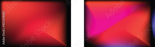 Vibrant abstract geometric gradient background set featuring rich red and pink color transitions, soft blended light effects and modern minimalist aesthetic for digital design use