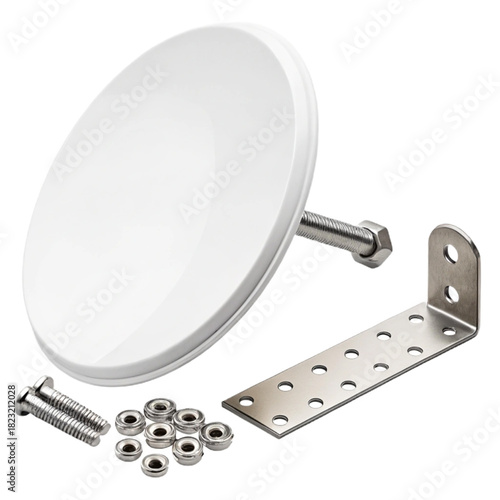 Satellite dish hardware, perfect for DIY projects or professional installation, a versatile kit offering secure and reliable mounting solutions for clear signal reception
