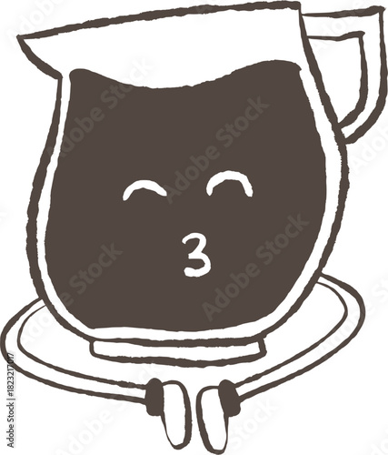 Hand drawn Coffee Pot Illustration