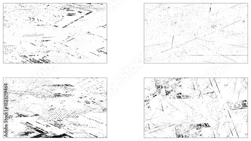 Abstract grunge concrete wall distressed texture background, Dirty borders collection on white background.