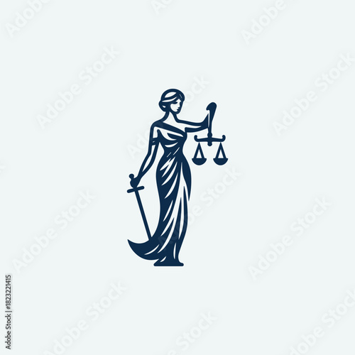 Themis Justice Goddess Logo