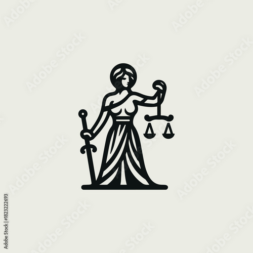 Themis Justice Goddess Logo