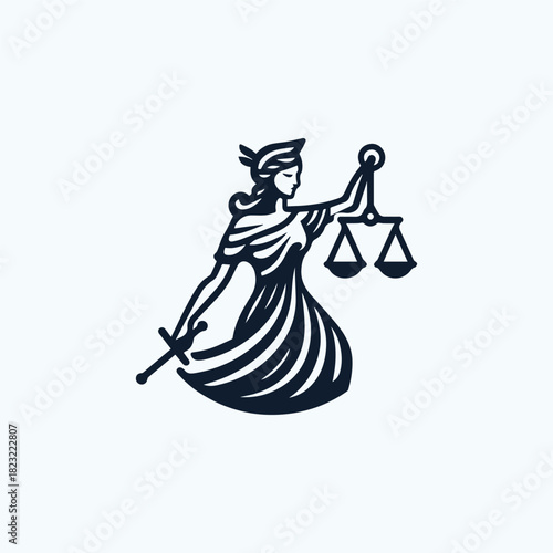 Themis Justice Goddess Logo