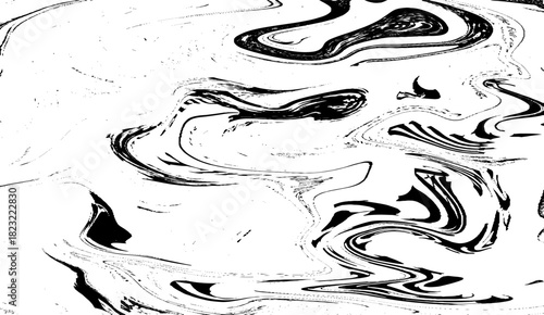 Abstract marble distorted monochrome background. twirl bend dimension swirl line illustration background and marble ink.