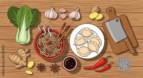 Asian Cuisine Ingredients & Dishes