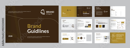 brand guideline layout brand Identity guidelines 12 Pages Brand Guidelines Template