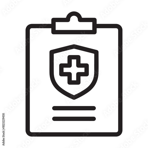 Health insurance icon in vector illustration