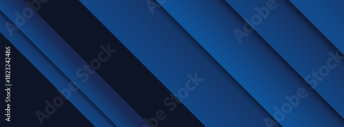 Blue and black abstract background with bold diagonal layered stripes.