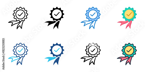 Trustworthiness icon set multiple style collection vector illustration 
