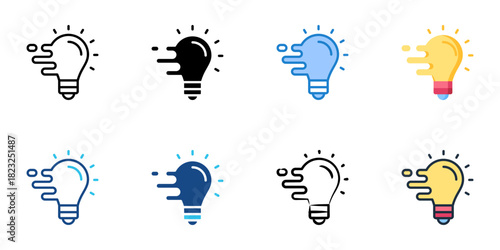 Learning agility icon set multiple style collection vector illustration 
