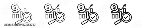 Market Correction  Icon Set Different Style Collection
