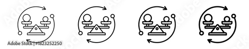 Equilibrium Arrows  Icon Set Different Style Collection
