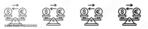 Balanced Exchange  Icon Set Different Style Collection
