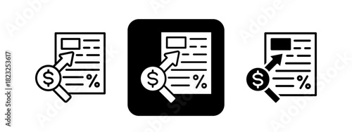 Indirect  Solid color and black line drawing vector illustration set