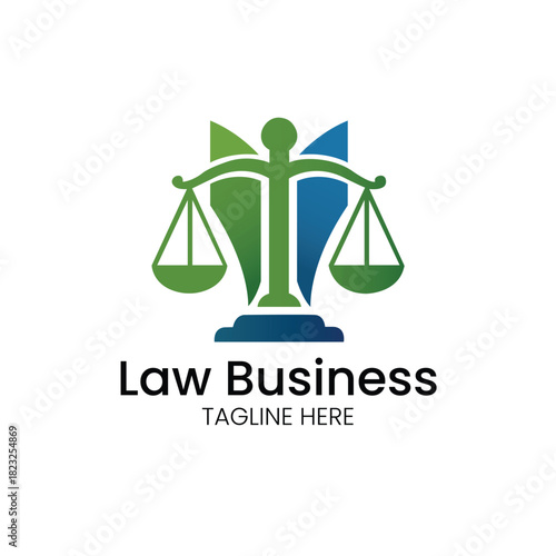 Traditional Law Scales of Justice Legal and Attorney Services Symbol Vector logo template
