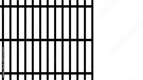Wallpaper Mural Video of prison black bars animated on a white screen. Torontodigital.ca